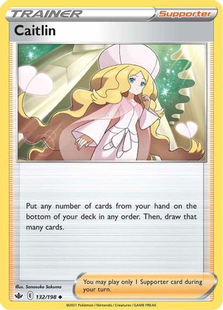 SWSH06 Chilling Reign  132/198 Caitlin  - Reverse Holofoil - Uncommon