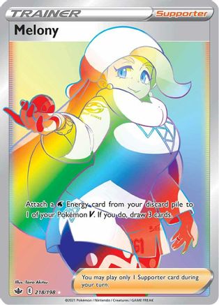 SWSH06 Chilling Reign  218/198 Melony (Secret)  - Holofoil - Secret Rare