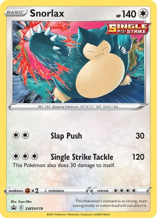SWSH Sword & Shield Promo Cards  SWSH119 Snorlax  - Holofoil - Promo