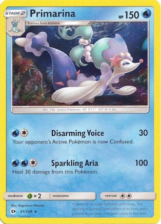 Miscellaneous Cards & Products  041/149 Primarina  - Holofoil - Holo Rare
