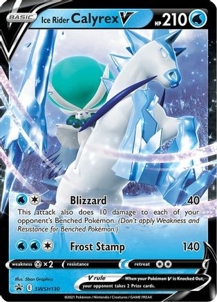 SWSH Sword & Shield Promo Cards  SWSH130 Ice Rider Calyrex V  - Holofoil - Promo