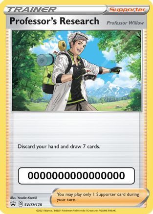 SWSH Sword & Shield Promo Cards  SWSH178 Professor's Research  - Promo