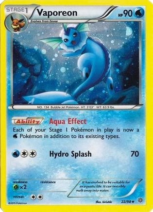 Miscellaneous Cards & Products  022/98 Vaporeon  - Holofoil - Promo