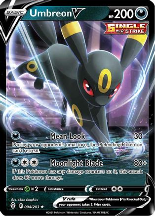SWSH07 Evolving Skies  094/203 Umbreon V  - Holofoil - Ultra Rare