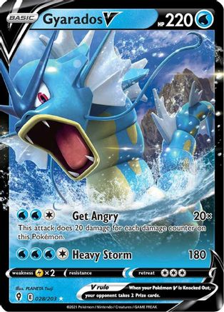 SWSH07 Evolving Skies  028/203 Gyarados V  - Holofoil - Ultra Rare