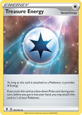 SWSH07 Evolving Skies  165/203 Treasure Energy  - Reverse Holofoil - Uncommon