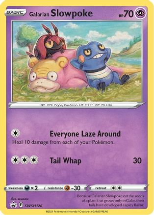 SWSH Sword & Shield Promo Cards  SWSH126 Galarian Slowpoke  - Holofoil - Promo