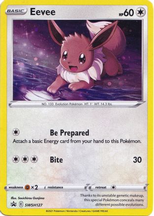 SWSH Sword & Shield Promo Cards  SWSH127 Eevee  - Holofoil - Promo