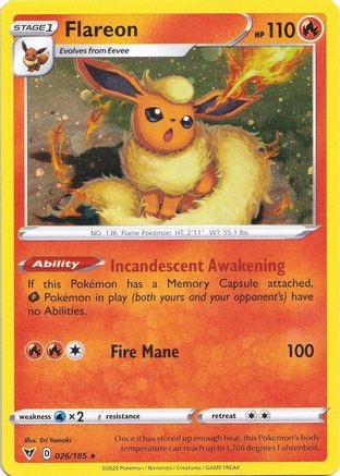 Miscellaneous Cards & Products  026/185 Flareon  - Holofoil - Promo