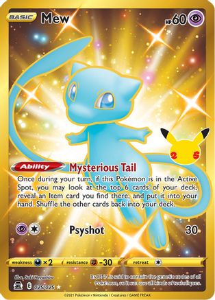 Celebrations  025/025 Mew (Secret)  - Holofoil - Secret Rare