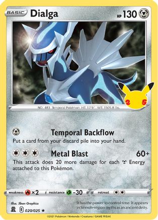 Celebrations  020/025 Dialga  - Holofoil - Holo Rare