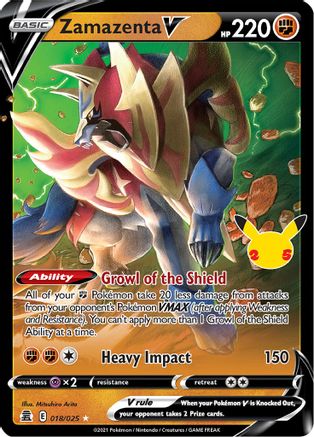 Celebrations  018/025 Zamazenta V  - Holofoil - Ultra Rare