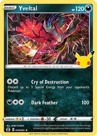 Celebrations  019/025 Yveltal  - Holofoil - Holo Rare