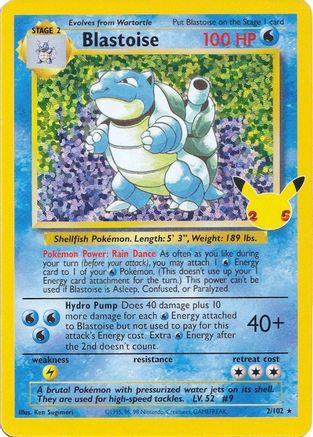 Celebrations Classic Collection  002/102 Blastoise  - Holofoil - Classic Collection