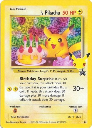 Celebrations Classic Collection  024/53 ______'s Pikachu  - Holofoil - Classic Collection