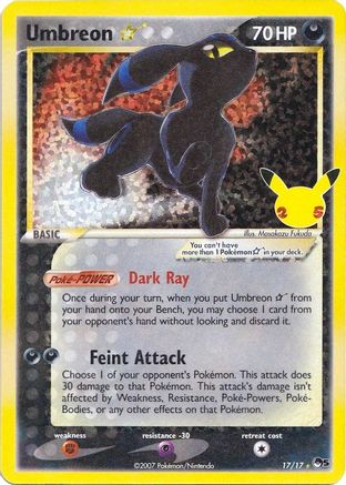 Celebrations Classic Collection  017/17 Umbreon Star  - Holofoil - Classic Collection