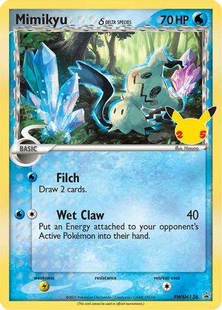SWSH Sword & Shield Promo Cards  SWSH136 Mimikyu (Delta Species)  - Holofoil - Promo