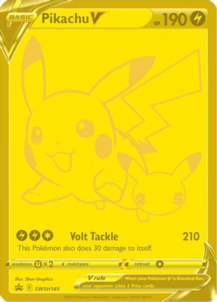 SWSH Sword & Shield Promo Cards  SWSH145 Pikachu V  - Holofoil - Promo