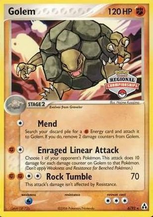League & Championship Cards /92 Golem - 6/92 (Regional Championships)  - Promo