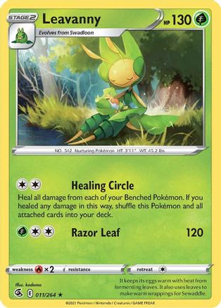 SWSH08 Fusion Strike  011/264 Leavanny  - Rare