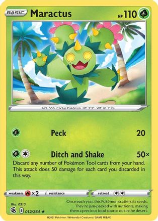 SWSH08 Fusion Strike  012/264 Maractus  - Reverse Holofoil - Rare