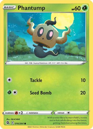 SWSH08 Fusion Strike  016/264 Phantump  - Common