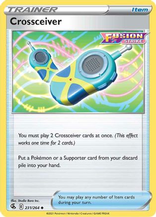 SWSH08 Fusion Strike  231/264 Crossceiver  - Reverse Holofoil - Uncommon