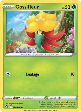 SWSH08 Fusion Strike  024/264 Gossifleur  - Reverse Holofoil - Common