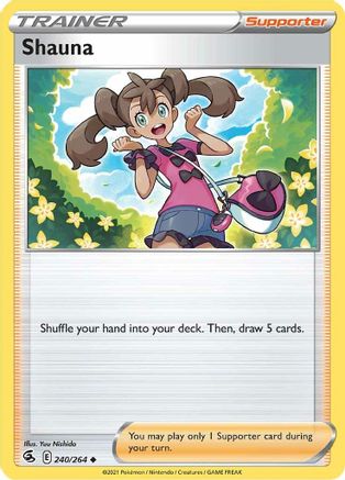 SWSH08 Fusion Strike  240/264 Shauna  - Reverse Holofoil - Uncommon