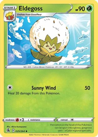SWSH08 Fusion Strike  025/264 Eldegoss  - Reverse Holofoil - Uncommon