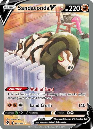 SWSH08 Fusion Strike  252/264 Sandaconda V (Alternate Full Art)  - Holofoil - Ultra Rare