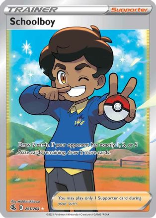 SWSH08 Fusion Strike  261/264 Schoolboy (Full Art)  - Holofoil - Ultra Rare