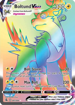SWSH08 Fusion Strike  267/264 Boltund VMAX (Secret)  - Holofoil - Secret Rare