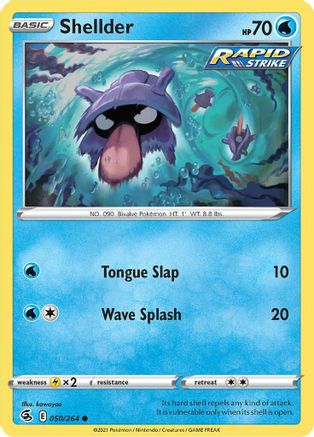 SWSH08 Fusion Strike  050/264 Shellder  - Common
