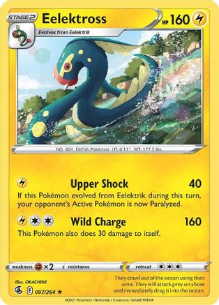SWSH08 Fusion Strike  097/264 Eelektross  - Reverse Holofoil - Rare
