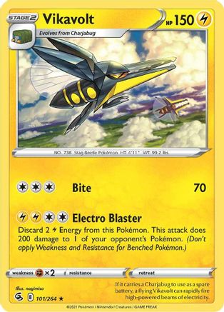 SWSH08 Fusion Strike  101/264 Vikavolt  - Rare