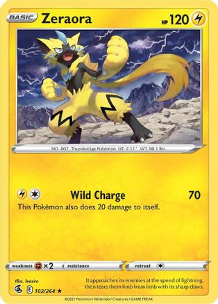 SWSH08 Fusion Strike  102/264 Zeraora  - Rare