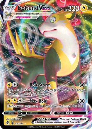 SWSH08 Fusion Strike  104/264 Boltund VMAX  - Holofoil - Ultra Rare
