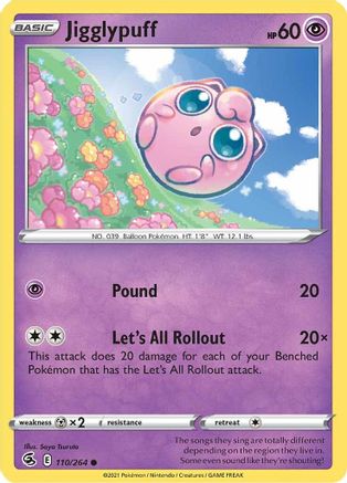 SWSH08 Fusion Strike  110/264 Jigglypuff  - Common