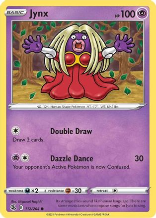 SWSH08 Fusion Strike  112/264 Jynx  - Common