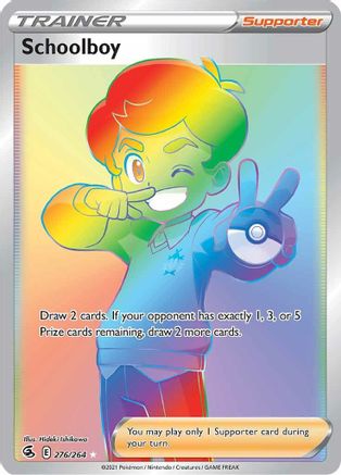 SWSH08 Fusion Strike  276/264 Schoolboy (Secret)  - Holofoil - Secret Rare