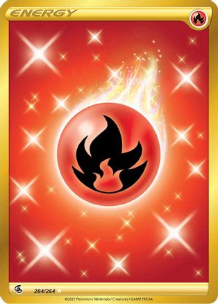 SWSH08 Fusion Strike  284/264 Fire Energy (Secret)  - Holofoil - Secret Rare