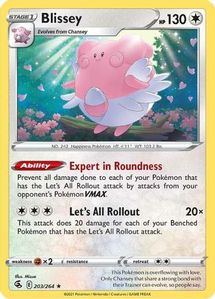 SWSH08 Fusion Strike  203/264 Blissey  - Rare