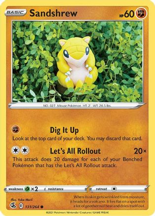 SWSH08 Fusion Strike  131/264 Sandshrew  - Common