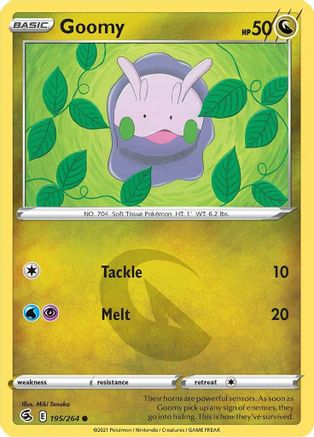 SWSH08 Fusion Strike  195/264 Goomy  - Reverse Holofoil - Common
