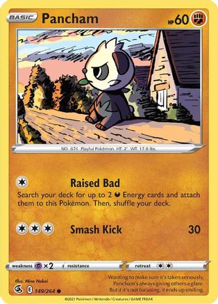 SWSH08 Fusion Strike  149/264 Pancham  - Reverse Holofoil - Common