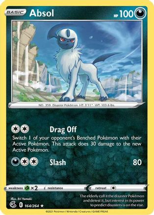 SWSH08 Fusion Strike  164/264 Absol  - Reverse Holofoil - Rare