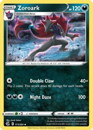 SWSH08 Fusion Strike  171/264 Zoroark  - Uncommon