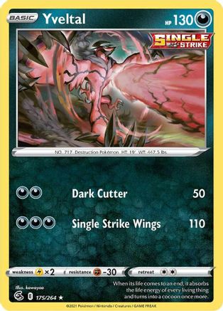 SWSH08 Fusion Strike  175/264 Yveltal  - Rare