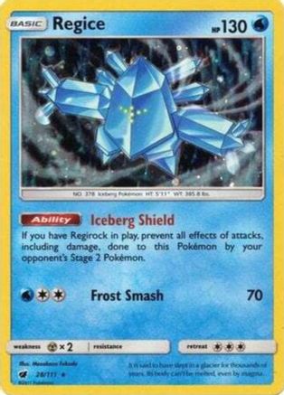 SM Promos  028/111 Regice  - Holofoil - Promo